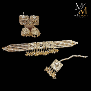 GOLDEN PEARL & KUNDAN CHOKER SET